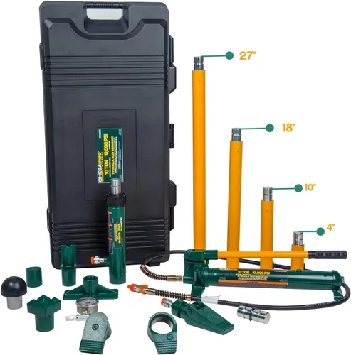 Miniatura 5 de Omega Pro Kit de reparación de colisión hidráulica - Carrocería portátil de 10 toneladas para reparación de carrocería de automóvil, garaje