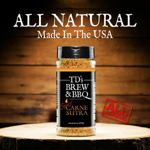 Miniatura 4 de TD's Brew & BBQ SPICY CARNE SUTRA Rub & Seasoning BBQ Rub Condimento picante para carne Masaje picante para carnes y verduras Masaje picante