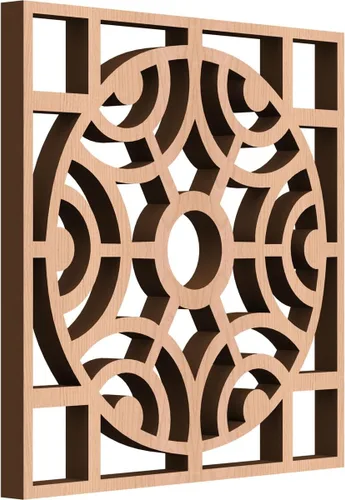 Miniatura 46 de Walton Paneles de pared decorativos de madera con calado, pequeños, 11 3/8 pulgadas de ancho x 11 3/8 pulgadas de alto x 1/4 pulgadas de alto, nogal