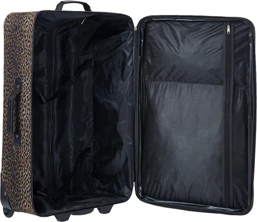 Miniatura 5 de Rockland Jungle Softside Juego de maletas verticales, Leopard), F125-LEOPARD