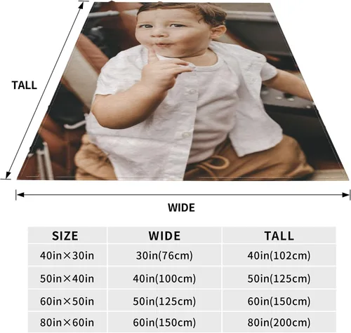 Miniatura 3 de Manta personalizada con fotos, texto, mantas personalizadas para adultos y niños, manta personalizada con imágenes para amor, boda, cumpleaños, Foto
