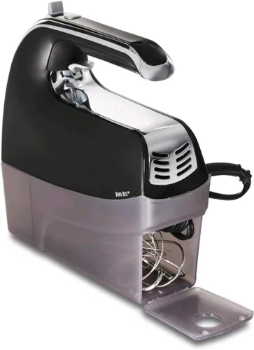 Miniatura 4 de Hamilton Beach Power Deluxe Mezclador de 6 velocidades, eléctrico, de mano, con caja de almacenamiento a presión, QuickBurst, batidores, batidores