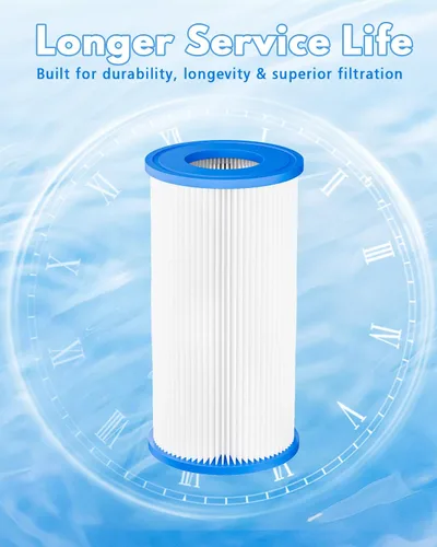 Miniatura 6 de Cartucho de filtro de piscina para tipo A o C, paquete de 2 compatibles con piscinas sobre 29000E/59900E, filtro de natación reutilizable tipo A/C