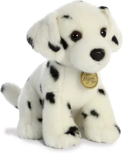 Aurora® - Adorable cachorro de dálmata de peluche Miyoni®, detalle realista, compañía entrañable, blanco, 11 pulgadas