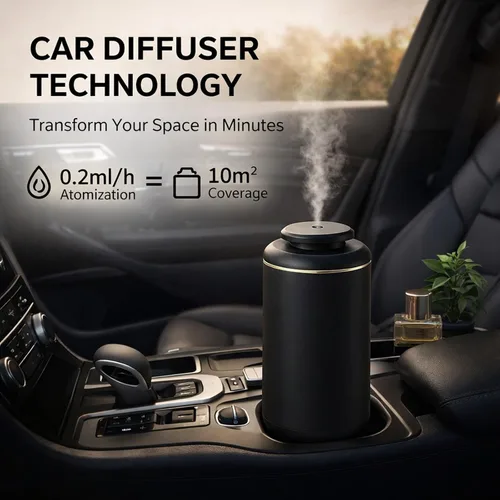 Miniatura 2 de Difusor de coche para aceites esenciales de 0.3 fl oz de capacidad USB aromaterapia Air ener, diseño compacto portátil, funcionamiento silencioso
