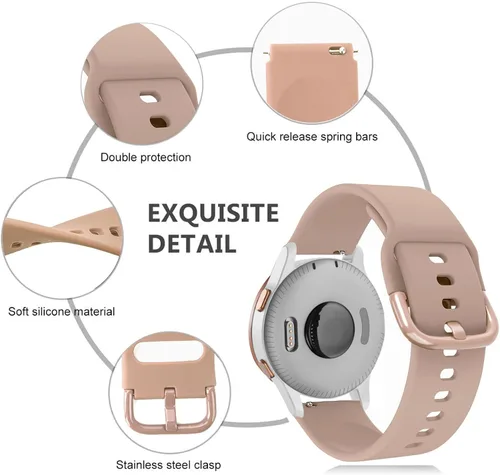 Miniatura 2 de Bandas compatibles con Garmin Venu SQ/Venu Sq 2/Venu Smart Watch, silicona suave, sin decoloración, estampado floral, banda de repuesto para Garmin