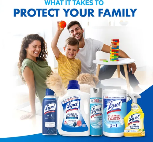 Miniatura 8 de Lysol Toallitas desinfectantes, esenciales para dormitorio, toallitas de limpieza antibacterianas multisuperficie, para desinfectar y limpiar, lino