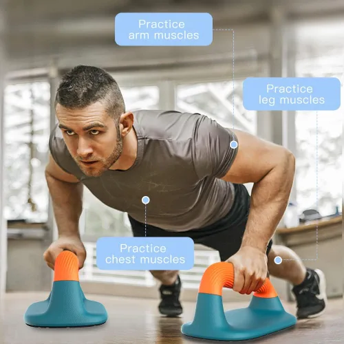 Miniatura 2 de Dolibest Push Up Bar, 12'' High Parallettes Bars with Wooden Handles, Stable and Comfortable Calisthenics Equipment, Suitable for Handstand, L-Sit