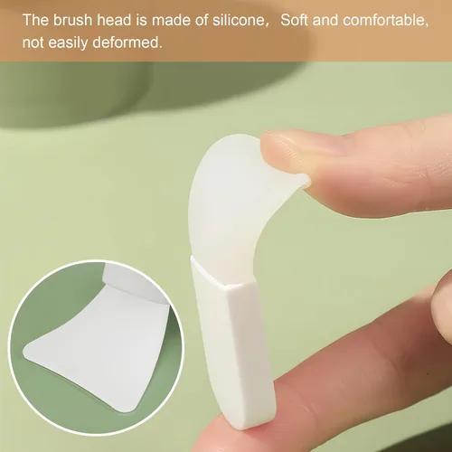 Miniatura 3 de Philbinden - 4 cepillos aplicadores de máscara facial, cepillo de silicona suave para máscara facial, espátula de maquillaje portátil para máscara