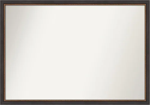 Miniatura 200 de Amanti Art Espejo de baño negro para sobre el fregadero, 23 x 23 pulgadas, espejo cuadrado negro Ashton, marco de madera tradicional mediano, se
