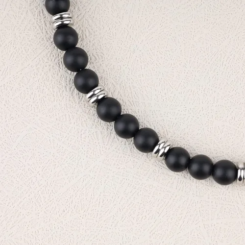 Miniatura 5 de GAVU Men's Stainless Steel Beaded Bracelet