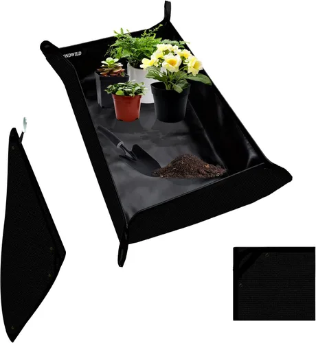Miniatura 21 de Tapete grande de trasplante de plantas, tapete grueso impermeable para macetas, tapete de jardinería para suculentas, tapete portátil
