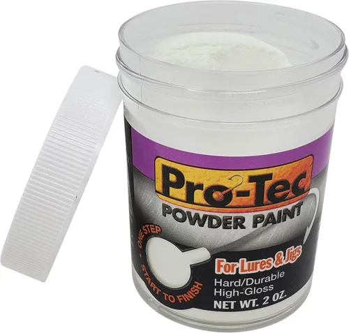 Miniatura 13 de Pro-Tec Pintura en Polvo para Jigs y Señuelos, Pintura para Señuelos de Pesca de Cabeza de Jig Resplandor verde brillante