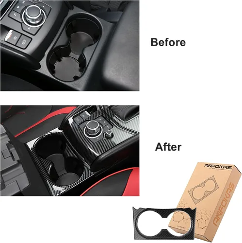 Miniatura 2 de Compatible con Accesorios Mazda CX-5 2025 2024 2023 2022 2021 2020 2019 2018 2017 Cubierta de Consola Central del Coche Moldura Reposabrazos Panel