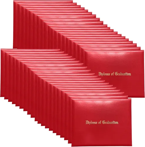 Miniatura 42 de Funda para diploma 8.5”x11” impresa “Diploma de Graduación” en cuero sintético acolchada y rica en color de TngHui, negra