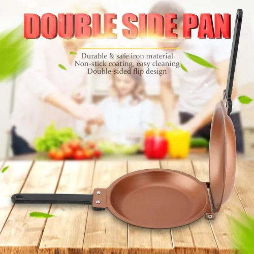 Miniatura 2 de Sartén de doble cara antiadherente Flip huevo frito panqueques fabricante doble sartén hogar cocina utensilios de cocina