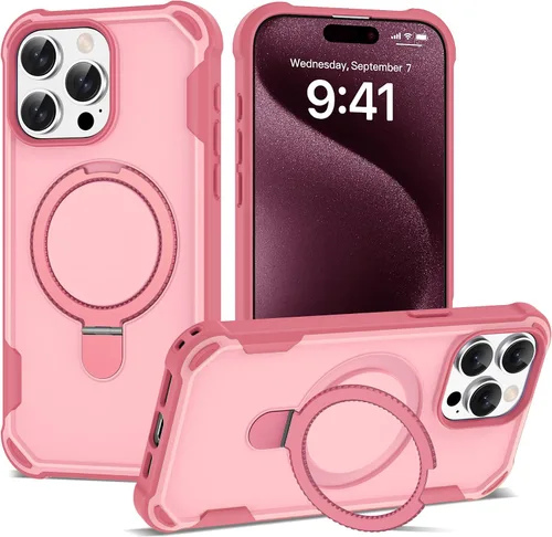 Miniatura 56 de Funda compatible con iPhone 12 y 12 Pro de 6.1 pulgadas con soporte de anillo magnético [protección militar contra caídas] [compatible con MagSafe]