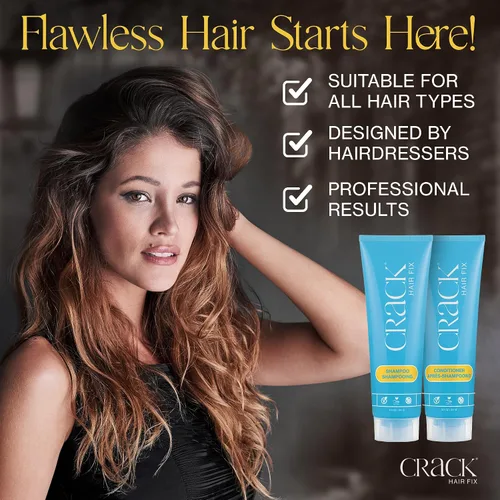 Miniatura 6 de CRACK HAIR FIX - Set de champú y acondicionador para tratamiento limpio y soaper (10 oz)