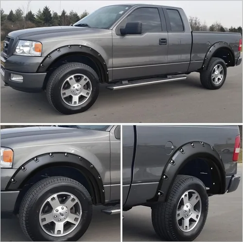 Miniatura 7 de Kit de guardabarros LEDKINGDOMUS Compatible para Ford F150 Styleside 2004-2008, Lincoln Mark LT 2006-2008, material Dura-Flex acabado negro