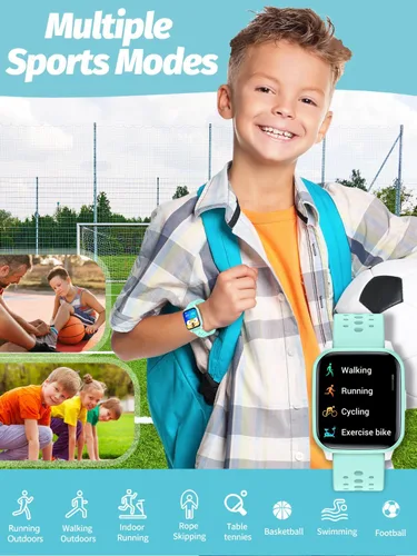 Miniatura 4 de Reloj inteligente para niños y niñas, reloj inteligente para niños, regalo para niños de 4 a 16 años con modo de sueño, 19 modos deportivos