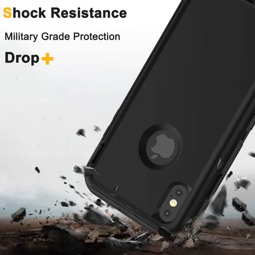 Miniatura 6 de Funda para iPhone Xs Max, [Resistente] 4 en 1, resistente a prueba de cortocircuitos, con función atril y protector de pantalla para Apple iPhone Xs