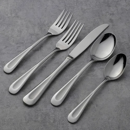 Miniatura 6 de Oneida Satin Sand Dune Flatware, 45 Piece, Multi
