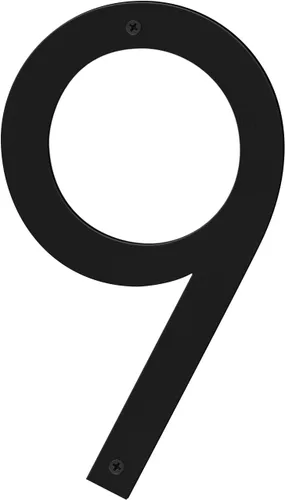 Miniatura 10 de Números de casa de 12 pulgadas para exteriores, números de dirección de casa modernos de metal, flotante, para exteriores de 0 a 9, negro (0)