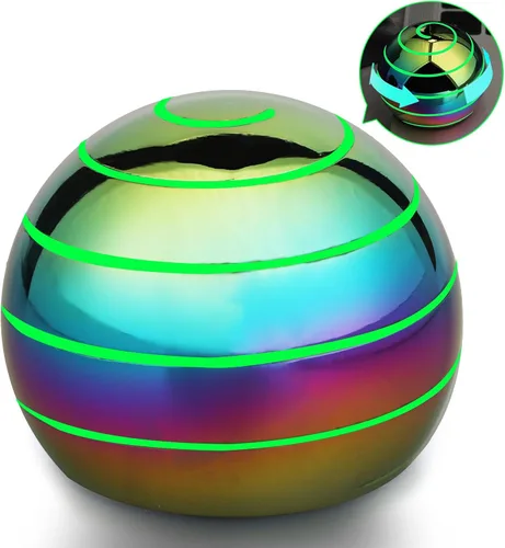 Miniatura 8 de Dilabnba Kinetic Spinner - Bola de juguete de metal para niños y adultos, cuerpo completo, ilusión óptica, alivio del estrés, giroscopio, regalo