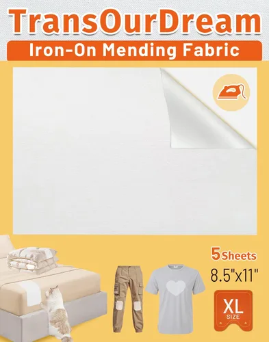 Miniatura 15 de TransOurDream Tru-White - Parches de tela para planchar para ropa, parche de reparación extra grande para ropa, jeans, sábanas, funda de edredón