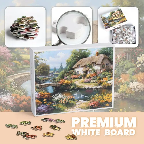 Miniatura 6 de Rompecabezas para adultos de 1000 piezas, paisaje natural de campo inglés de primavera, rompecabezas de 1000 piezas para adultos mayores