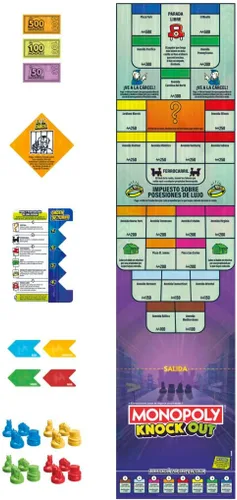 Miniatura 5 de Monopoly Knockout Game para niños, adolescentes y adultos