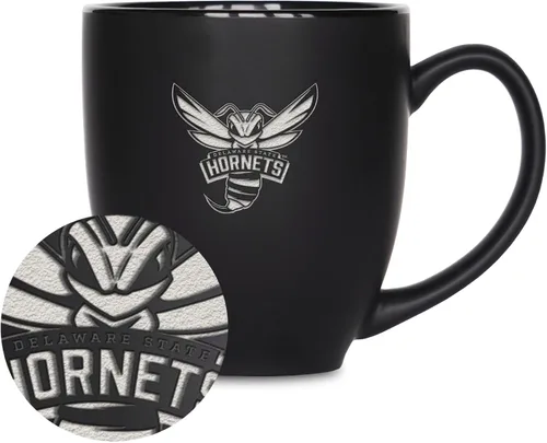 Miniatura 83 de Rico Industries - Taza de cerámica mate negra con grabado láser estándar de 15oz para NCAA (escuelas T & U) - Para bebidas calientes o frías