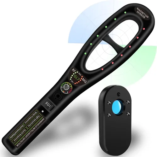 Detector de cámara portátil dispositivo de protección de privacidad, cámara oculta y detector de insectos RF con detección de rastreador GPS para