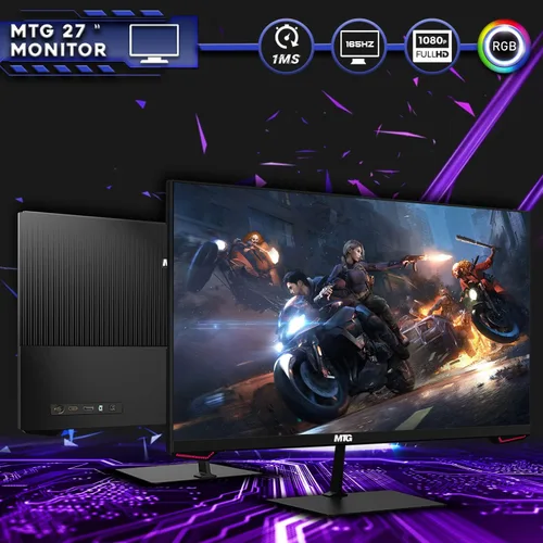 Miniatura 5 de TechMagnet PC de escritorio para juegos, Intel i5 6ª generación, Zeus Pro 6, RX 550, 16 GB de RAM, SSD de 1 TB, monitor de 27 pulgadas y 165 Hz