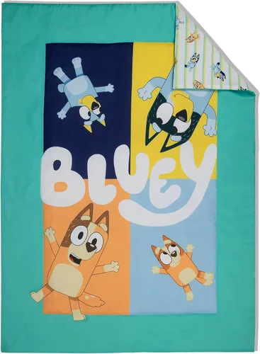 Miniatura 3 de Bluey Juego de ropa de cama de 4 piezas para niños pequeños, incluye edredón, juego de sábanas, sábana bajera reversible para niños o niñas