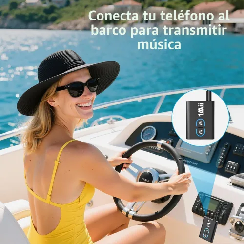 Miniatura 5 de 1Mii Receptor transmisor Bluetooth 5.3 para TV a auriculares inalámbricos, doble enlace aptX adaptativo/baja latencia/audio HD, adaptador auxiliar