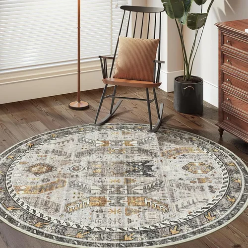 Miniatura 36 de befbee Alfombras de 6x9 pulgadas para sala de estar - Alfombras lavables a máquina resistentes a las manchas para dormitorio, alfombra de área