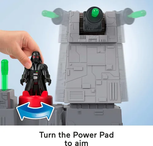 Miniatura 4 de Fisher-Price Imaginext Star Wars Toys Death Star Star - Cañón de torreta con llave de metal Darth Vader para niños a partir de 3 años