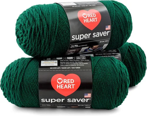 Miniatura 29 de Red Heart - Hilo Super Saver, paquete de 3, color rojo cereza, 3