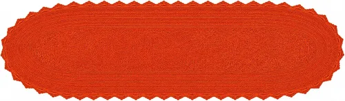 Miniatura 27 de Royal Blaze Tapete de baño de algodón rojo, reversible, pequeño ovalado de 18 x 26 pulgadas, lavable y decorativo