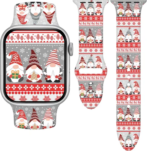 Miniatura 10 de Banda de Reloj para Festividades Compatible con Apple Watch Series 11 10 9 8 7 6 5 4 3 Ultra SE para Mujeres y Hombres, Elegante y Divertida Banda