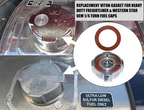 Miniatura 2 de Par de juntas Viton para tapas de combustible Freightliner de 1/4 de vuelta