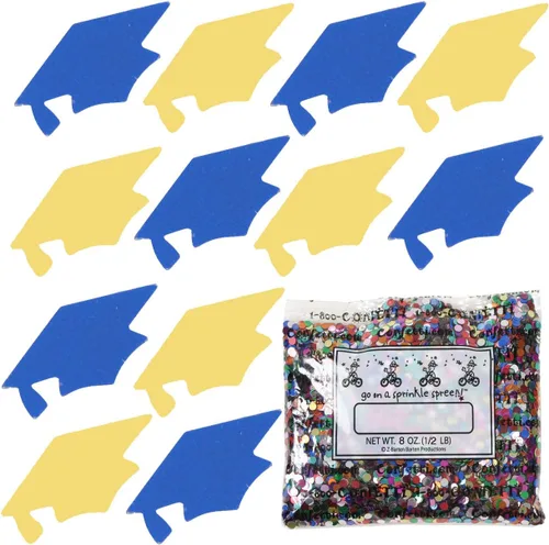Miniatura 109 de Confetti Grad Cap Negro, Azul Marino Combo - 2 bolsas de media onza (1 oz)