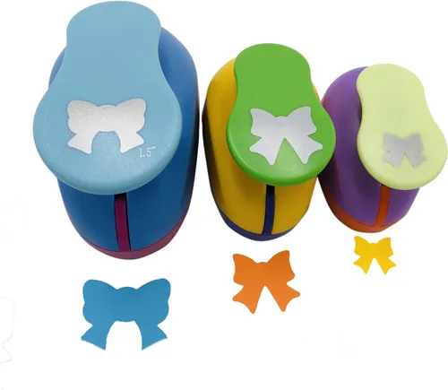 Miniatura 2 de Juego de 3 piezas de arco (5/8 pulgadas + 1 pulgada + 1.5 pulgadas) para manualidades, punzones de papel para manualidades, álbumes de recortes