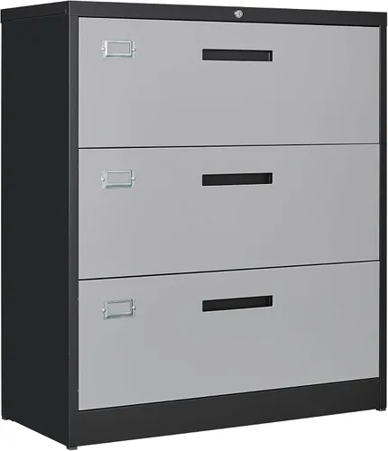 Miniatura 19 de Letaya Archivador de 2 cajones con cerradura, archivador lateral de metal para oficina en casa, tamaño carta/legal/A4