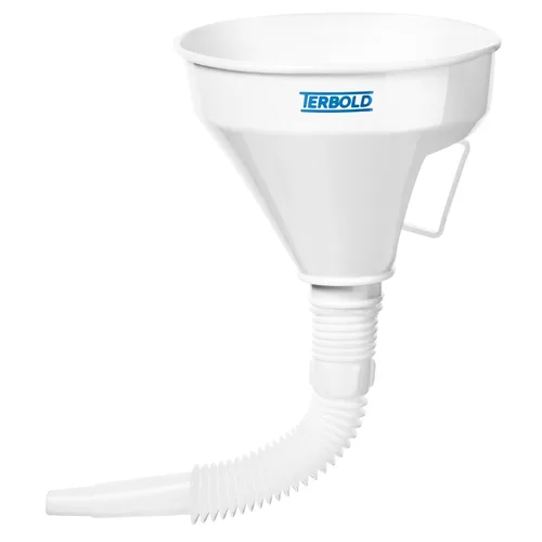 Miniatura 11 de Embudo flexible automotriz con manguera Embudo de aceite flexible de boca ancha para uso automotriz – gas, líquido de transmisión, combustible Azul