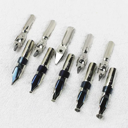 Miniatura 4 de GIFTS - Juego de bolígrafos de caligrafía, kit de 12 piezas, 5 puntas y 5 tintas, bolígrafo de escritura, juego de bolígrafos Anitque Dip