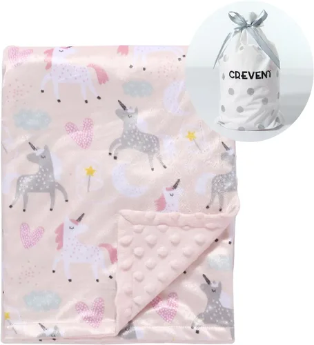 Miniatura 38 de CREVENT Manta de bebé de minky para niñas y niños, manta suave de felpa para recién nacidos - 30 x 40 pulgadas (Animal)