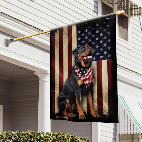 Miniatura 41 de FLAGWIX Banderas de perro patriota americano, bandera de perro labrador retriever de doble cara, decoración para el hogar, exterior, bandera