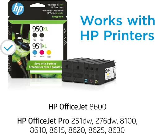 Miniatura 2 de HP 951XL/950XL CMYK Tinta Crtg Paquete de 5